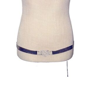 Rhinestone Sequin Chain Link Belt